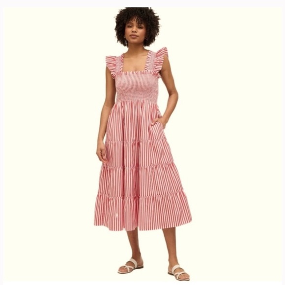 Hill House Home Ellie Nap Dress- Red and White Stripe - Picture 2 of 6